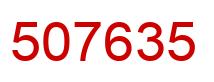 Number 507635 red image