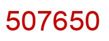 Number 507650 red image