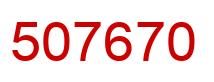 Número 507670 imagen rojo
