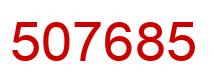 Number 507685 red image