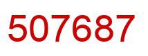 Number 507687 red image