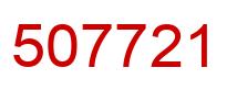 Number 507721 red image