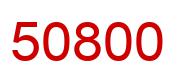 Number 50800 red image