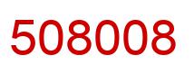 Number 508008 red image