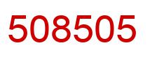 Number 508505 red image