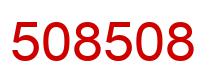 Number 508508 red image