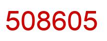 Number 508605 red image