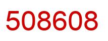 Number 508608 red image