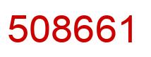 Number 508661 red image