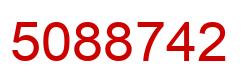 Number 5088742 red image