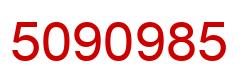 Number 5090985 red image