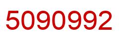 Number 5090992 red image