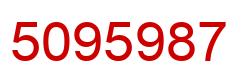 Number 5095987 red image