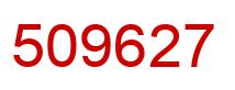 Number 509627 red image