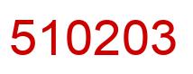Number 510203 red image