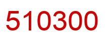 Number 510300 red image