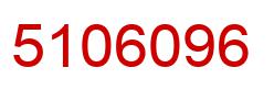 Number 5106096 red image