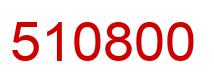 Number 510800 red image