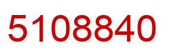 Number 5108840 red image