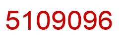Number 5109096 red image