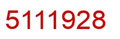 Number 5111928 red image