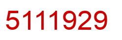 Number 5111929 red image