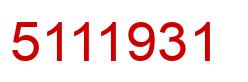 Number 5111931 red image