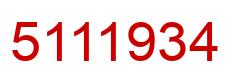 Number 5111934 red image