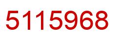 Número 5115968 imagen rojo