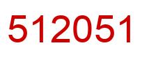Number 512051 red image