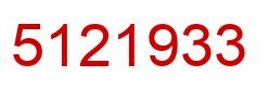 Number 5121933 red image