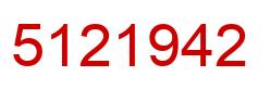Number 5121942 red image
