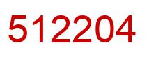 Number 512204 red image