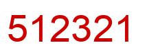 Number 512321 red image