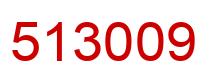 Number 513009 red image