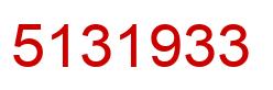 Number 5131933 red image