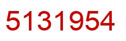Number 5131954 red image