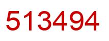 Number 513494 red image