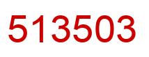 Número 513503 imagen rojo