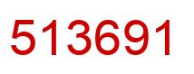 Number 513691 red image