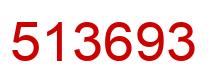Number 513693 red image
