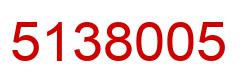 Number 5138005 red image
