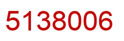Number 5138006 red image