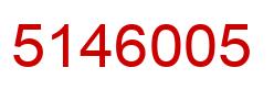 Number 5146005 red image