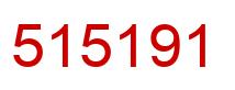 Number 515191 red image