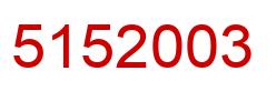 Número 5152003 imagen rojo