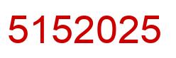 Number 5152025 red image