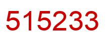 Number 515233 red image