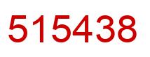 Number 515438 red image