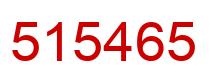 Number 515465 red image